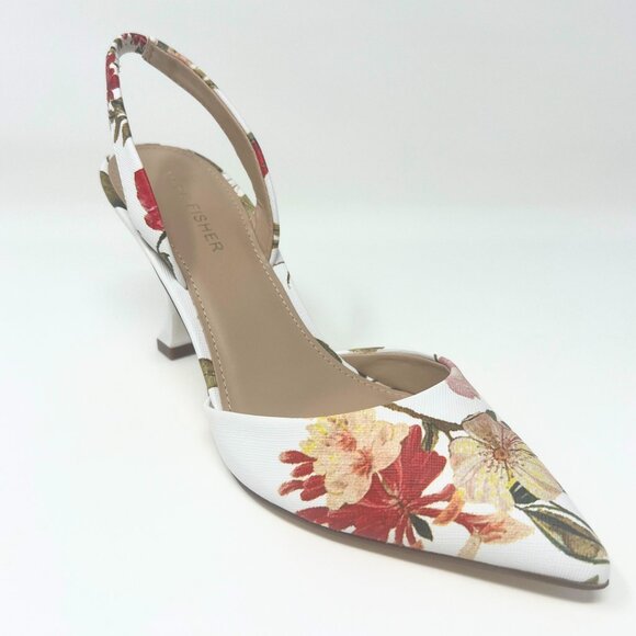 Marc Fisher Floral Print Hadya Slingback Pump Size 7 - Picture 3 of 16